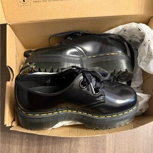 Dr. Martens Shiny Black Platform Oxfords
